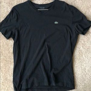 Men black Lacoste t shirt
